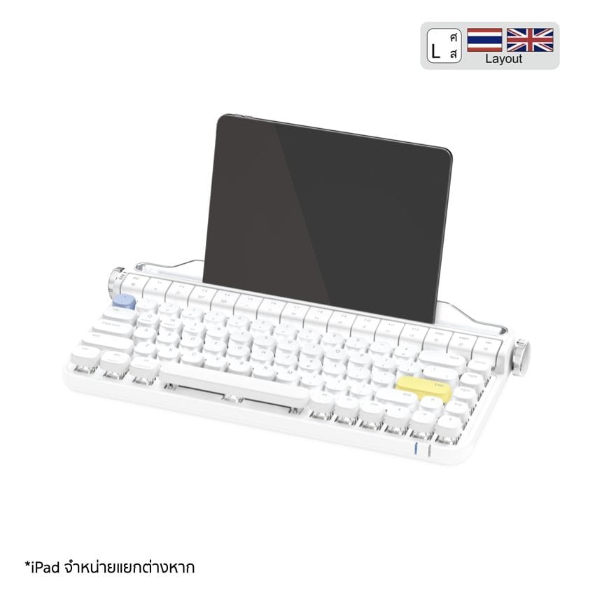 คีย์บอร์ด Actto Mechanical Keyboard Blue Single Light สีขาว